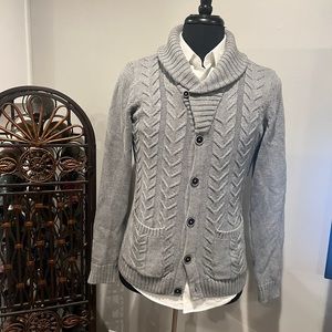 H&M Cable Knit Shawl Collar Cardigan